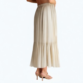 Romantic Art Cold White Style Pleated Skirt