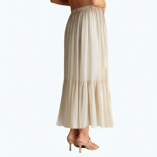 Romantic Art Cold White Style Pleated Skirt