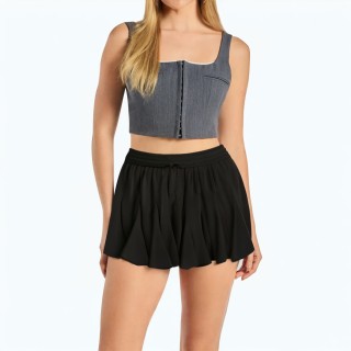Versatile Splicing Irregular Pleated Skirt