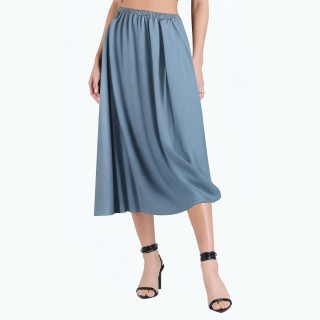 Light Blue Casual Commuting Denim A Line Skirt