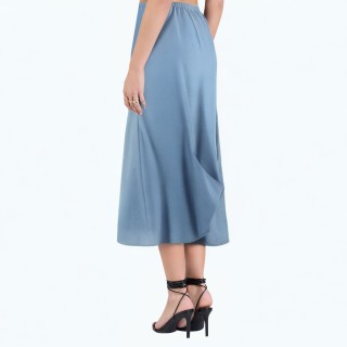 Light Blue Casual Commuting Denim A Line Skirt