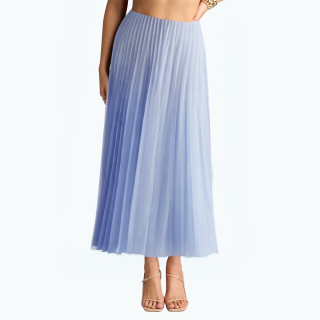 Casual Pleated Draped Simple Long Skirt