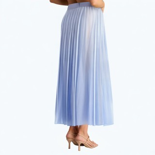 Casual Pleated Draped Simple Long Skirt