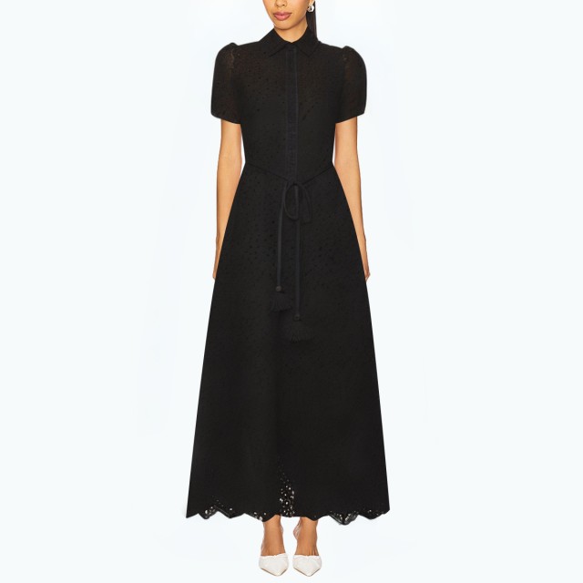 Tassel Mid Sleeve Hollow Dress