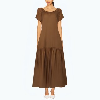 Pendant Drawstring Design Splicing Dress