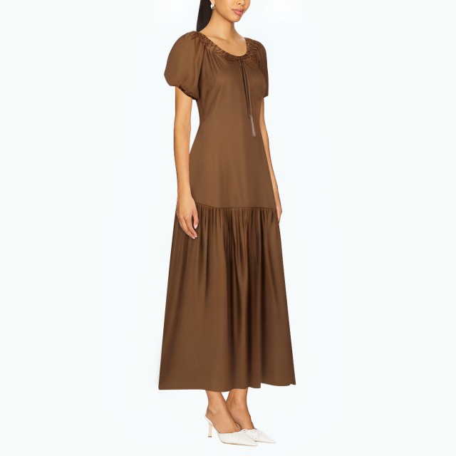 Pendant Drawstring Design Splicing Dress