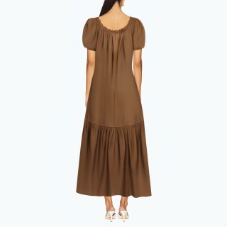 Pendant Drawstring Design Splicing Dress