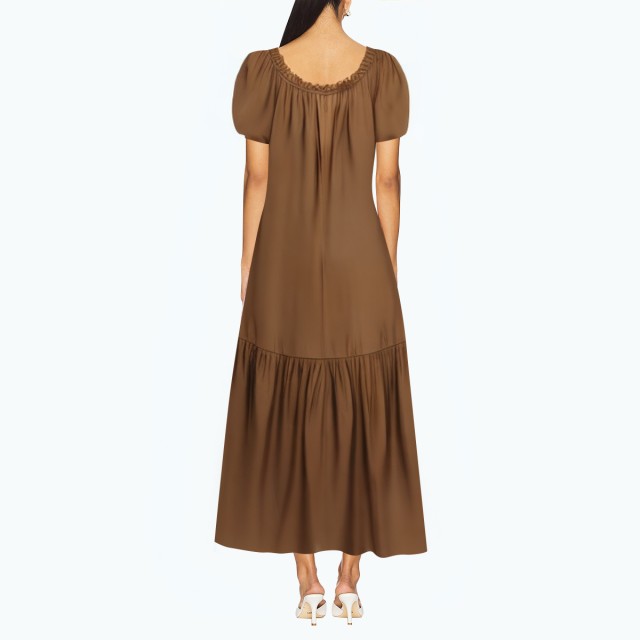Pendant Drawstring Design Splicing Dress