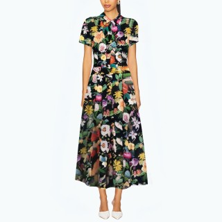 Casual Holiday Style Printed Dress