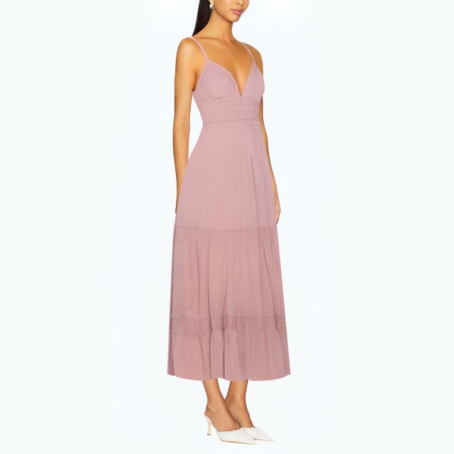 Thin Strap Tulle Bow Backless Dress