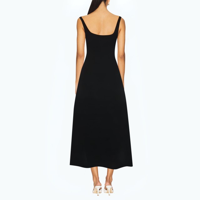 Fashion Contrast Layer V Neck Suspender Dress
