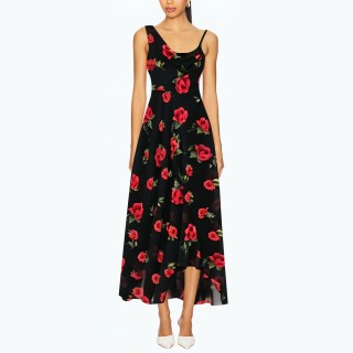 Chiffon Long Printed Maxi Dress