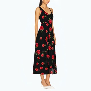 Chiffon Long Printed Maxi Dress