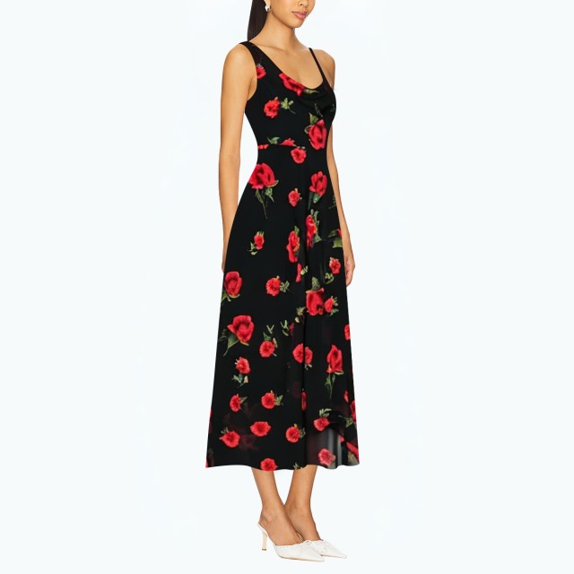Chiffon Long Printed Maxi Dress