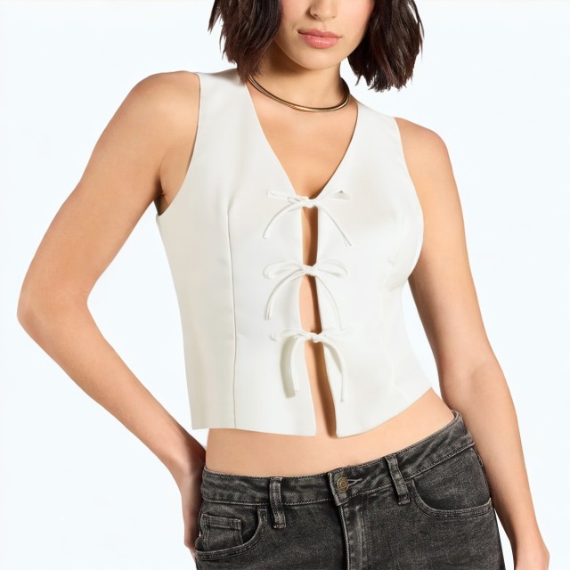 Fashionable Casual And Versatile Bow Top