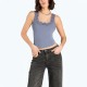 Sleeveless Solid Color Suspender Top