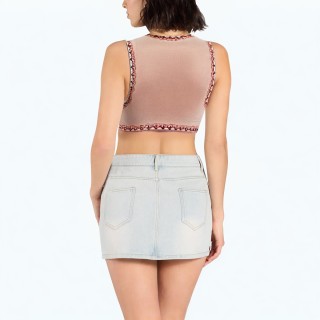 Fashion Embroidered Short Vest