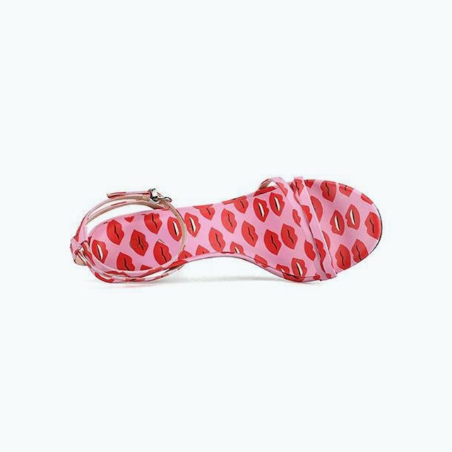 Cute And Fashionable Printed High Heeled Sandals