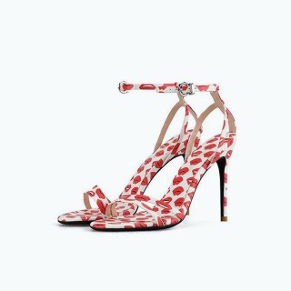 Cute And Fashionable Printed High Heeled Sandals