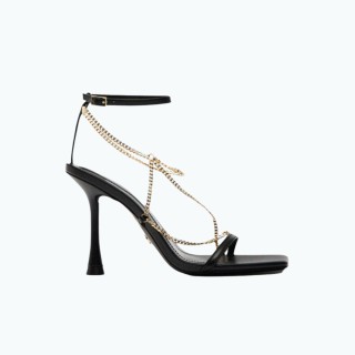 Party Thin Strap Gold Chain High Heeled Sandals