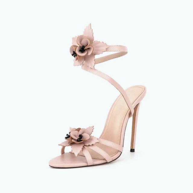 Flower Open Toe High Heeled Sandals