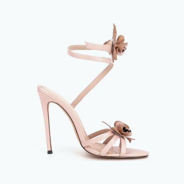 Flower Open Toe High Heeled Sandals