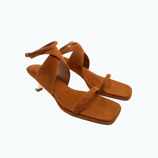 Cross Strap Design High Heeled Sandals