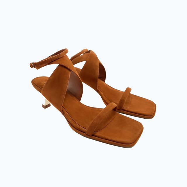 Cross Strap Design High Heeled Sandals