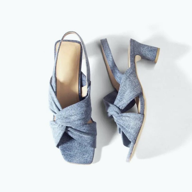 Open Toe Cross High Heeled Sandals