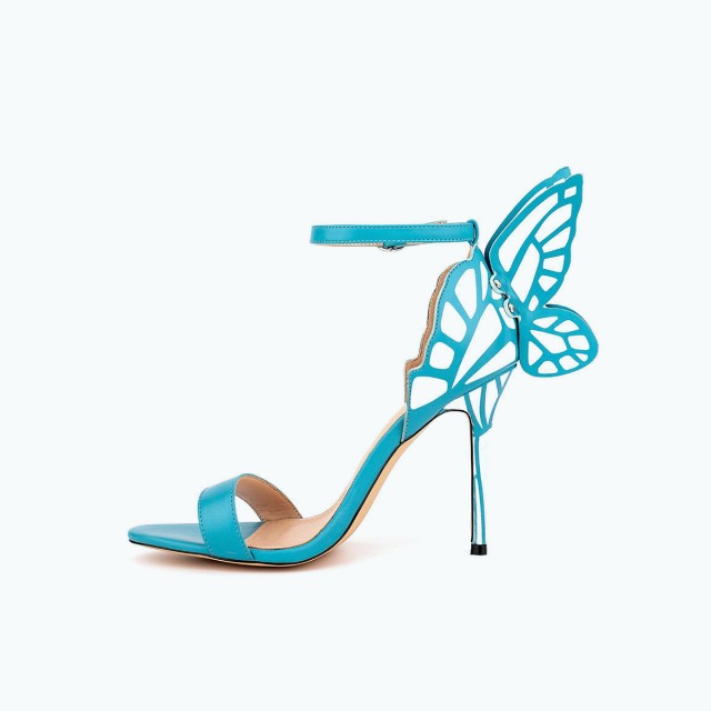 Women's Ankle Strap Butterfly High Heeled Sandals