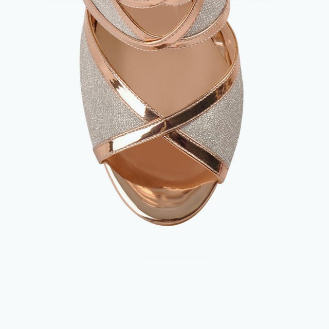 Flash Cut Cross Strap High Heel Sandals