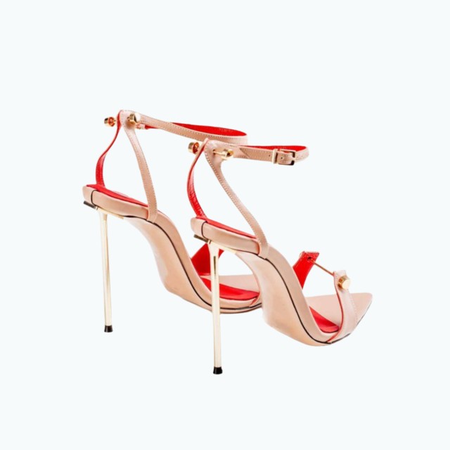 Fashion Buckle Metal Heel High Heel Sandals
