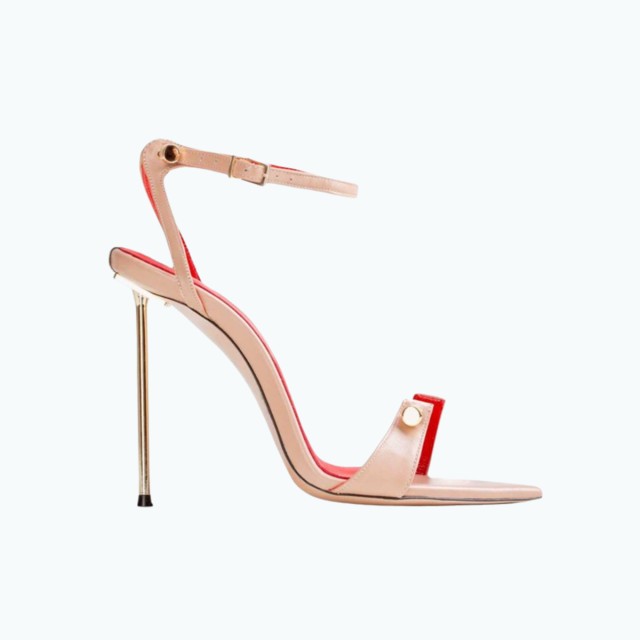 Fashion Buckle Metal Heel High Heel Sandals