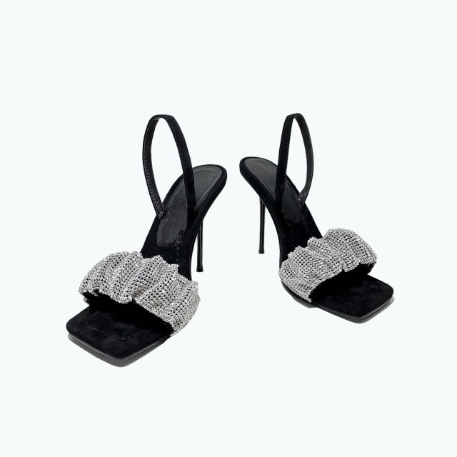 Shiny Rhinestone High Heeled Sandals