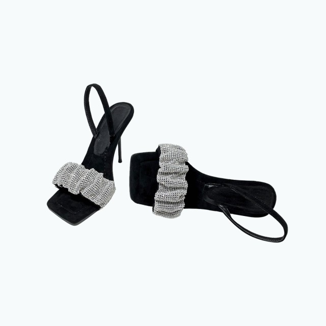 Shiny Rhinestone High Heeled Sandals