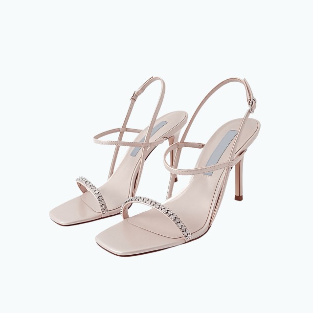 High Quality Sparkling Rhinestone High Heel Sandals