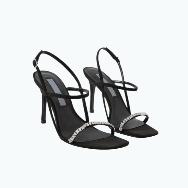 High Quality Sparkling Rhinestone High Heel Sandals