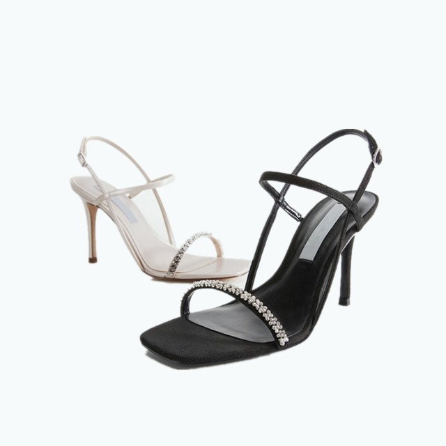 High Quality Sparkling Rhinestone High Heel Sandals