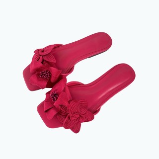 Luxury Plant Flat Slippers