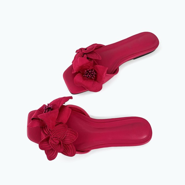 Luxury Plant Flat Slippers