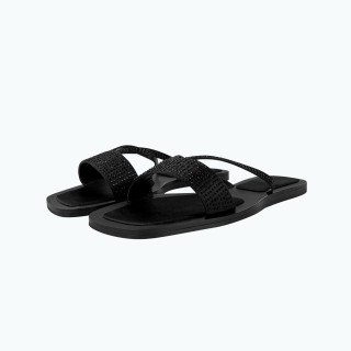 Luxury Rhinestone Sexy Flat Slippers