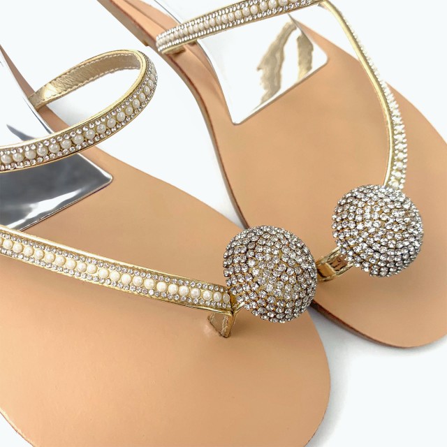 Silver Belt Fashion Flat Slippers