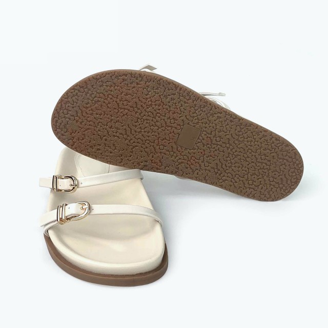 Metal Chain Fashion Flat Slippers