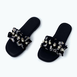 Thin Button Luxury Flat Slippers