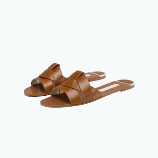 Nude Beach Braided Flat Slippers