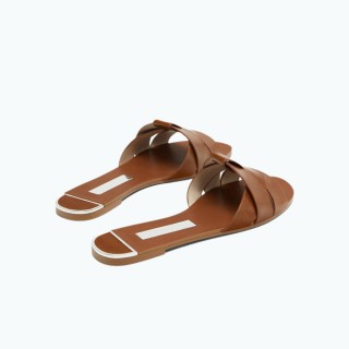 Nude Beach Braided Flat Slippers