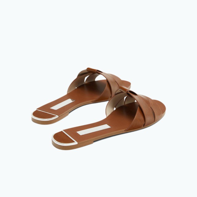 Nude Beach Braided Flat Slippers