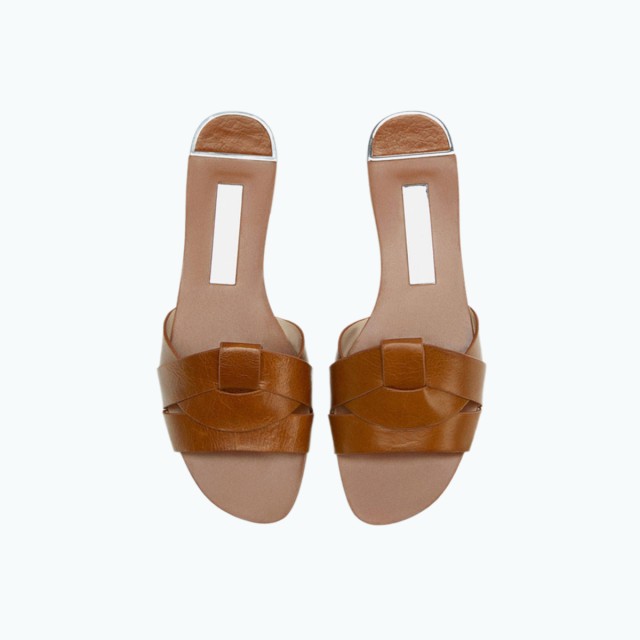 Nude Beach Braided Flat Slippers