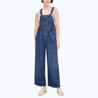 Blue Simple Denim Jumpsuit