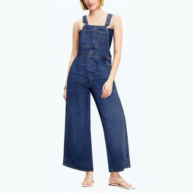 Blue Simple Denim Jumpsuit